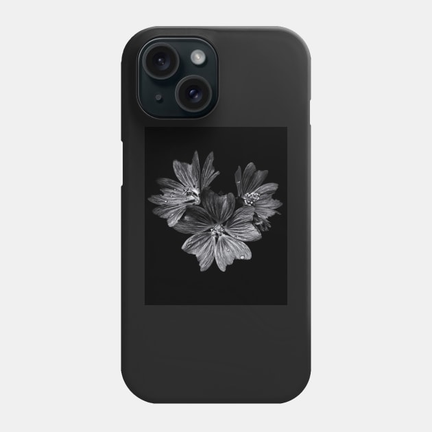 Backyard Flowers In Black And White 11 After The Storm Phone Case by learningcurveca