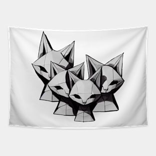 Dark abstract cats pack Tapestry