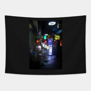 Tokyo Neon Night Tapestry