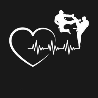 Your Karate Heartbeats line Sport Gift Art TShirt T-Shirt