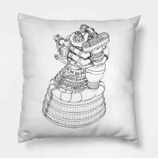 Saturn V Rocket Engine Pillow