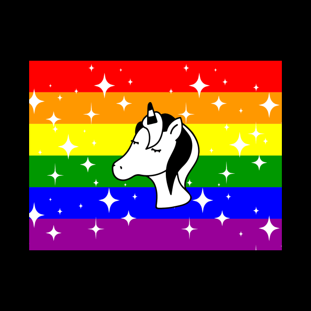 Gay Sparkle Unicorn by elizabethtruedesigns