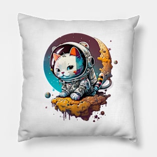 Astronaut Space Cat Pillow