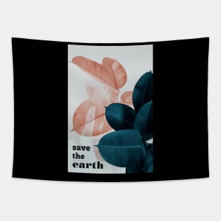 Save the Earth - Flowers - Leaf - Eco Friendly Tapestry