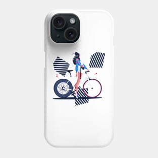 Girl on a bike Phone Case