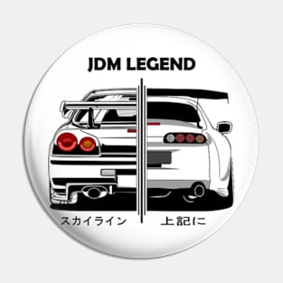 JDM Legend Toyota Supra and Nissan GTR R34 Pin