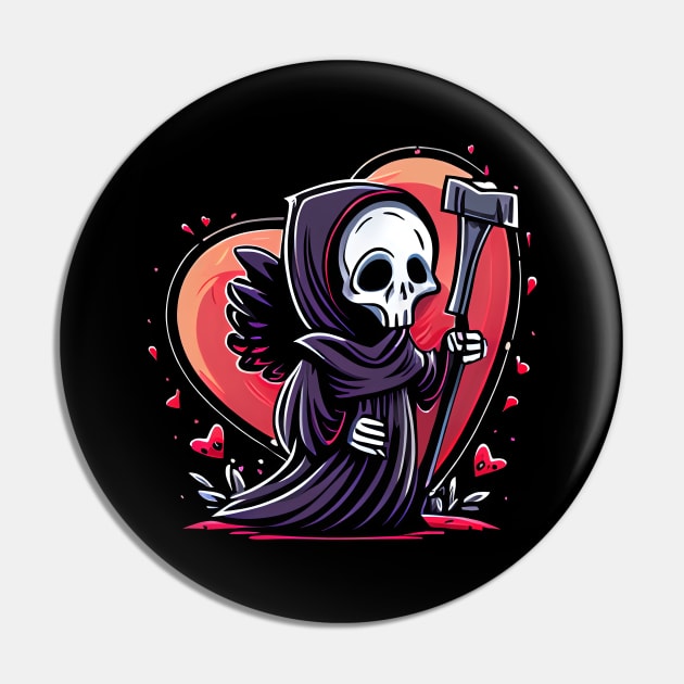 Valentine Grim Reaper Pin by pako-valor