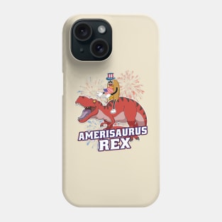 Hotdog T Rex Dinosaur 4th of July Amerisaurus Funny Gifts Phone Case