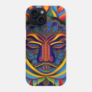 New World Gods (5) - Mesoamerican Inspired Psychedelic Art Phone Case