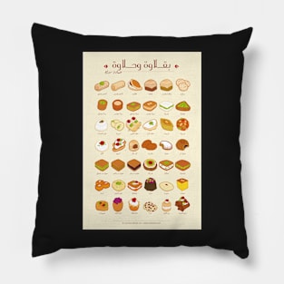 Baklawa & Halawa (Arabic) Pillow