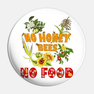 NO HONEY BEES NO FOOD Pin