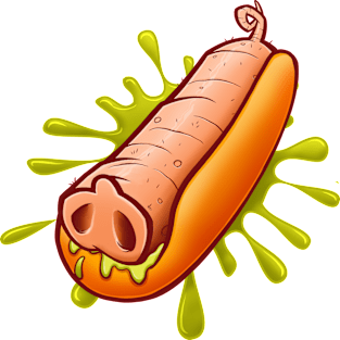 Yummy Hot Dog ( and other reasons to go Vegan ) Magnet