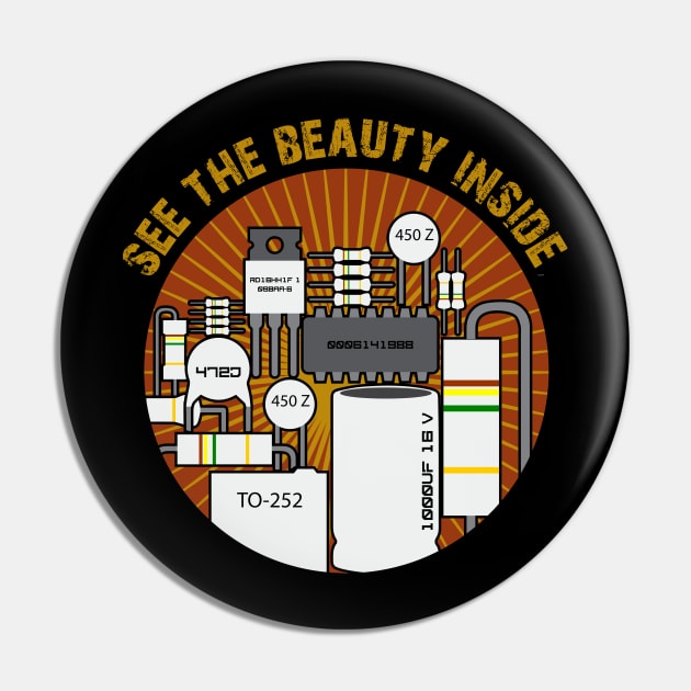 Resistor Beauty Inside Funny Electronics Pin by shirtontour