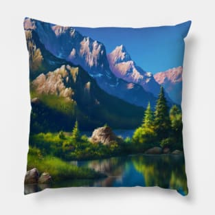 North America Landscape Pillow