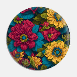 floral pattern design, colorful pattern design Pin