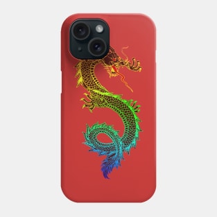 Amphiptere in Neon Fire Mythical Wyvern Dragon Creature Phone Case