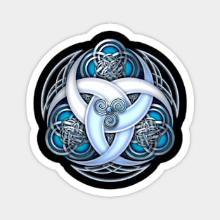 Blue Celtic Triple Crescents Magnet