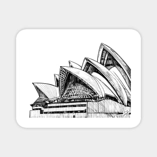 SYDNEY OPERA HOUSE ink painting .2 Magnet