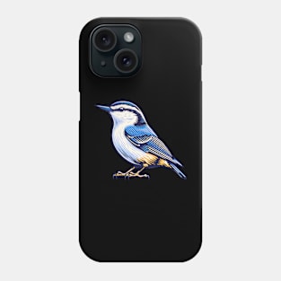 White Breast Nuthatch Bird Phone Case