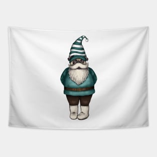 Vintage Gnome Pug Tapestry