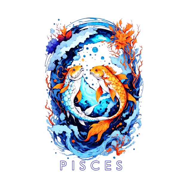 Zodiac sign Pisces T-shirt by Emotiondesign