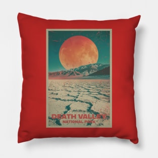 Death Valley National Park Vintage Travel  Poster Pillow