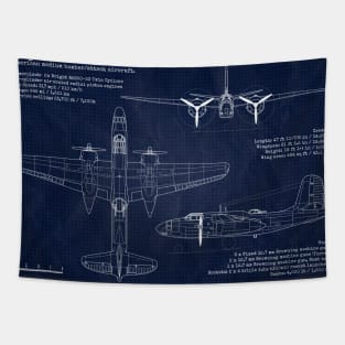 Douglas A20 Havoc Blueprint Tapestry