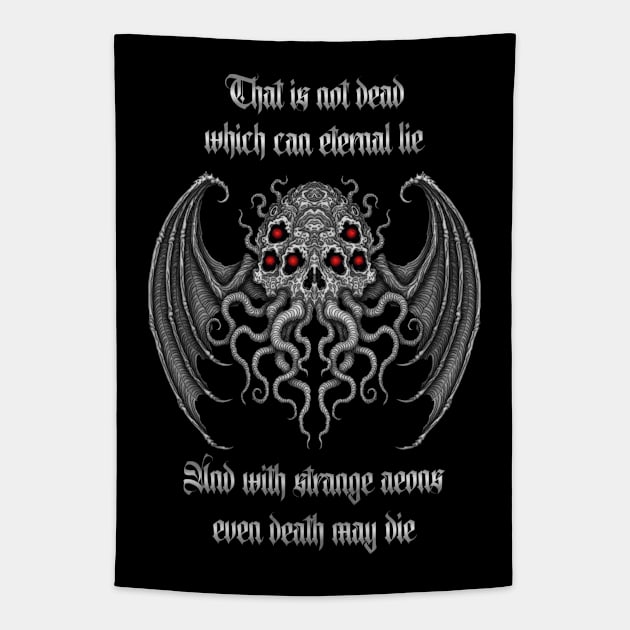 Cthulhu Is Not Dead - Azhmodai 2021 Tapestry by azhmodai