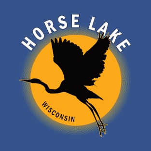 Horse Lake in Wisconsin Heron Sunrise T-Shirt