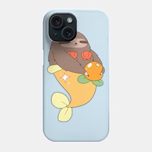 Orange Fruit MerSloth Phone Case