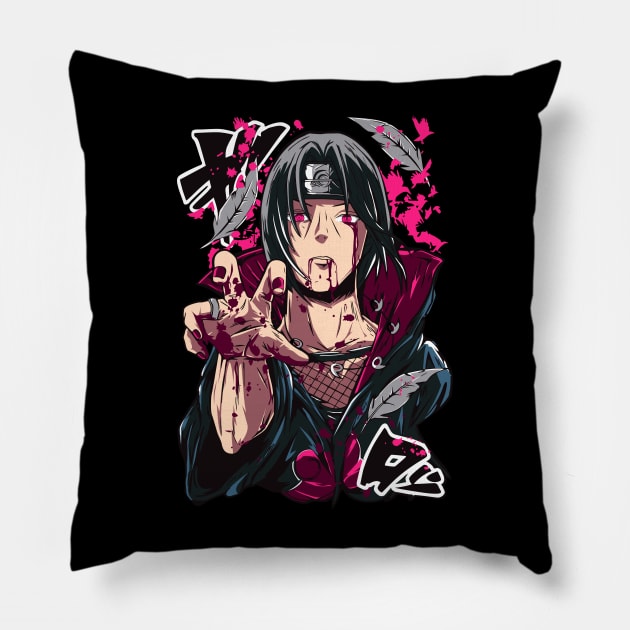 Itachi Anime Fanart Pillow by Planet of Tees