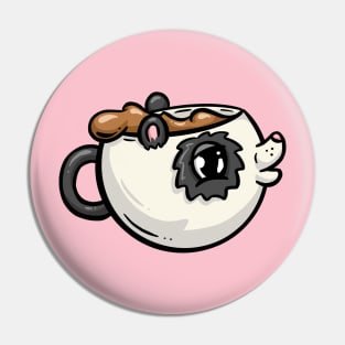 Panda Cute Coffee Cup Cartoon Illustration Pin