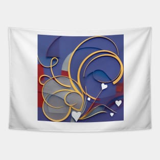 Hearts and Swirls Tapestry