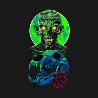 Skull and flower zombie T-Shirt