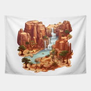 Fantasy Desert Tropical Oasis Tapestry