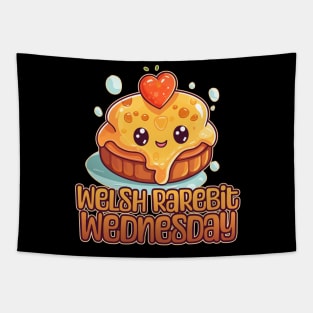 Welsh Rarebit Wednesday Kawaii Foodie Design Tapestry