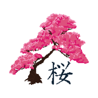 Sakura Tree (Pixel Art) T-Shirt