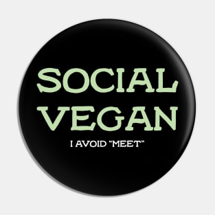 Social Vegan Pin