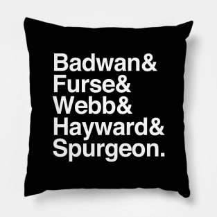 The Horrors / Names List Fan Art Design Pillow