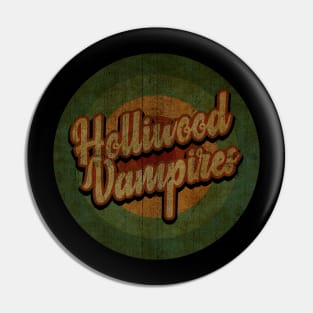 Circle Retro Vintage Hollywood Vampires Pin