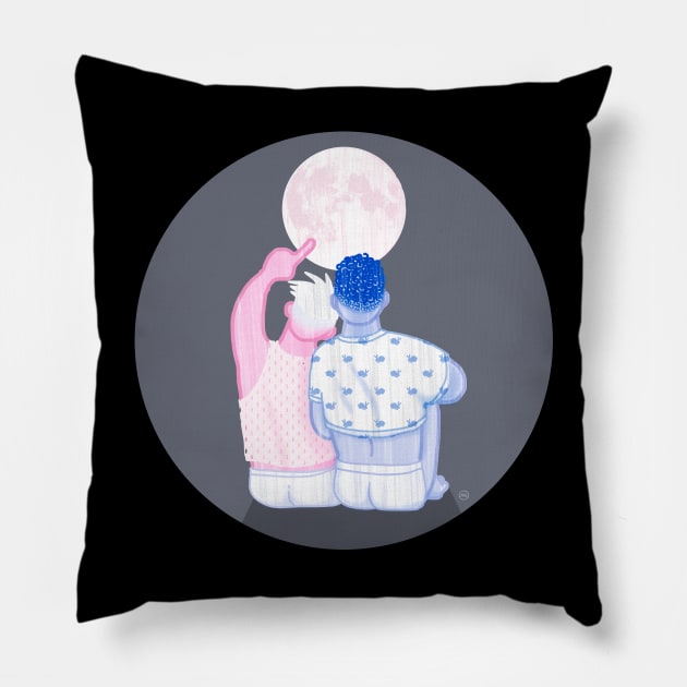 Spring Full Moon Pillow by MiguelLopez