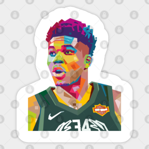 Giannis Antetokounmpo In Pop Art Style Giannis Antetokounmpo Aufkleber Teepublic De