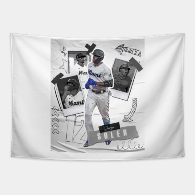 Jorge Soler baseball Paper Poster Marlins 6 - Jorge Soler Mlb Baseball -  Tapestry