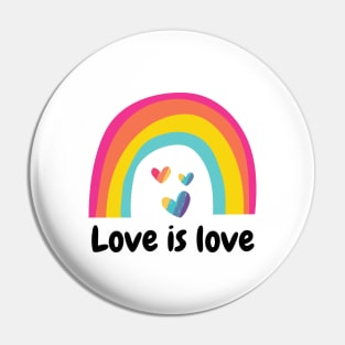 Rainbow pride love winds LGBTQ ally Pin