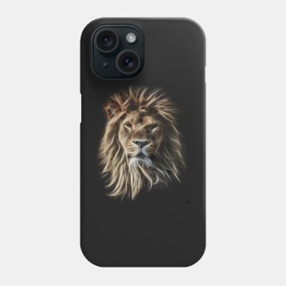 Wild Lion Fractal Phone Case