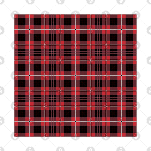 Red and Black Christmas Plaid Tartan Pattern by Gsallicat