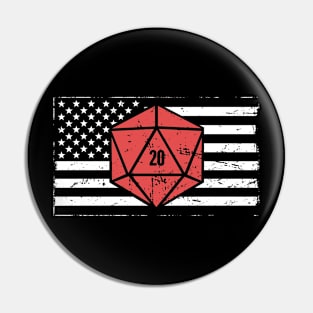 American Flag | d20 Roleplaying Game Graphic Pin