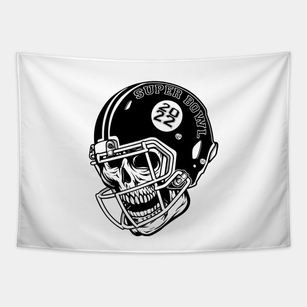 American Super Bowl 2022 Football Tapestry by SublimeDesign