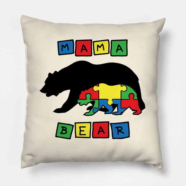 Graphic Design Bear Pillow by Design Anbay