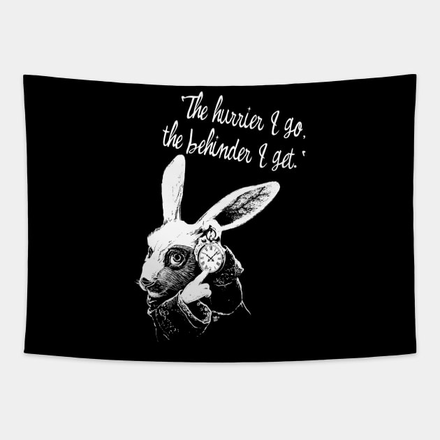 White rabbit from wonderland Tapestry by SlashGrafik